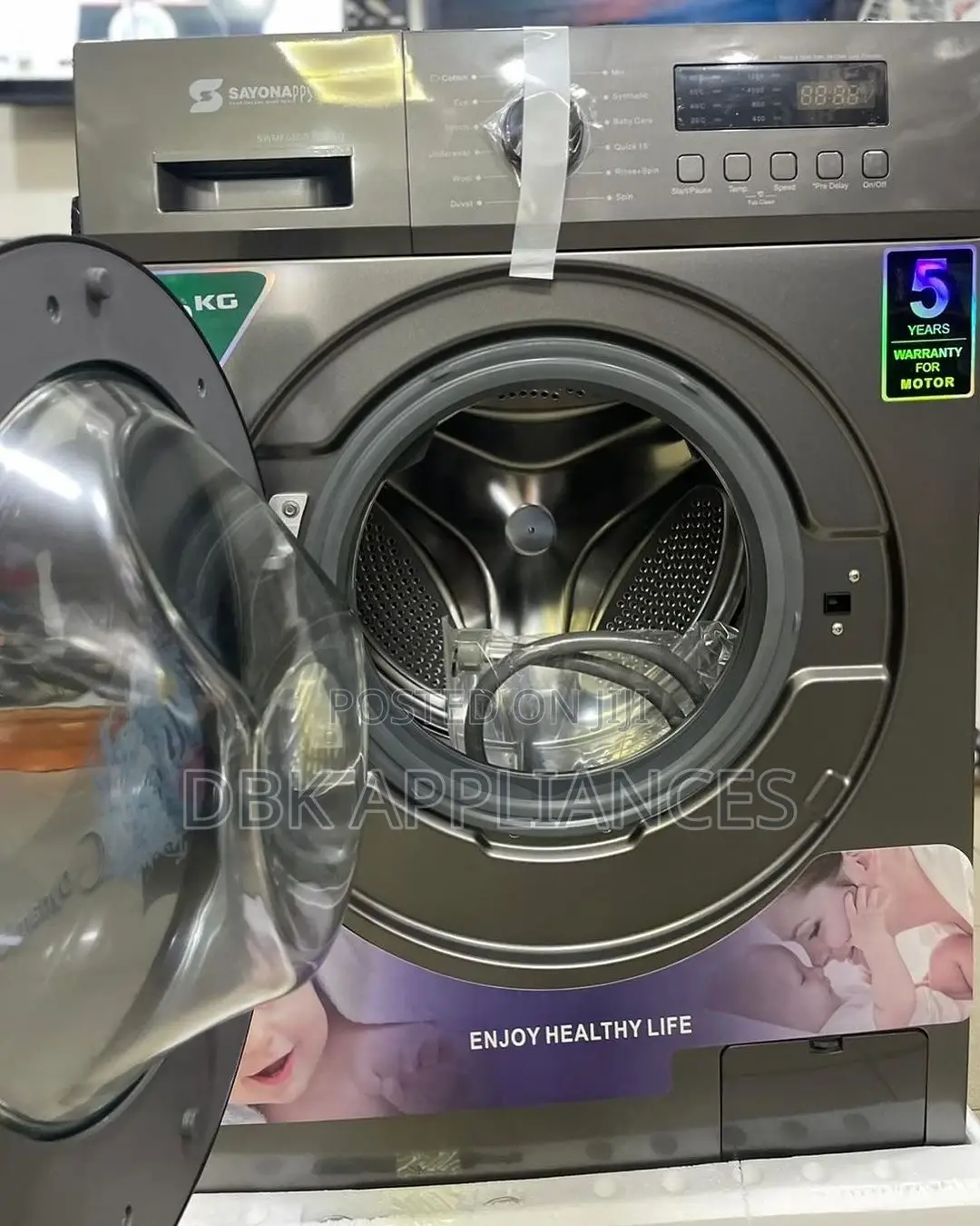 Sayona 8kgs Front Load Washing Machine Original 3yr Warranty