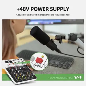 Audio Interface Mixing Console Bluetooth USB Record PC 48V