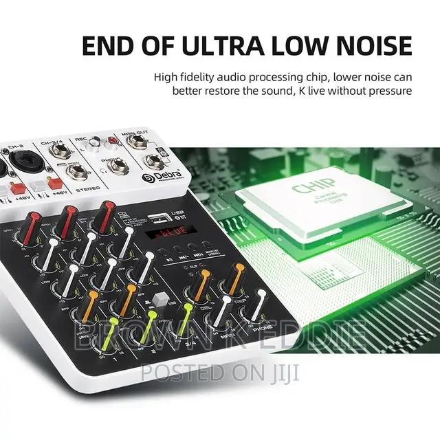 Audio Interface Mixing Console Bluetooth USB Record PC 48V