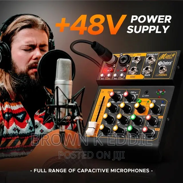 Mini4 Metal Audio Interface Mixer With Bluetooth OTG 48V