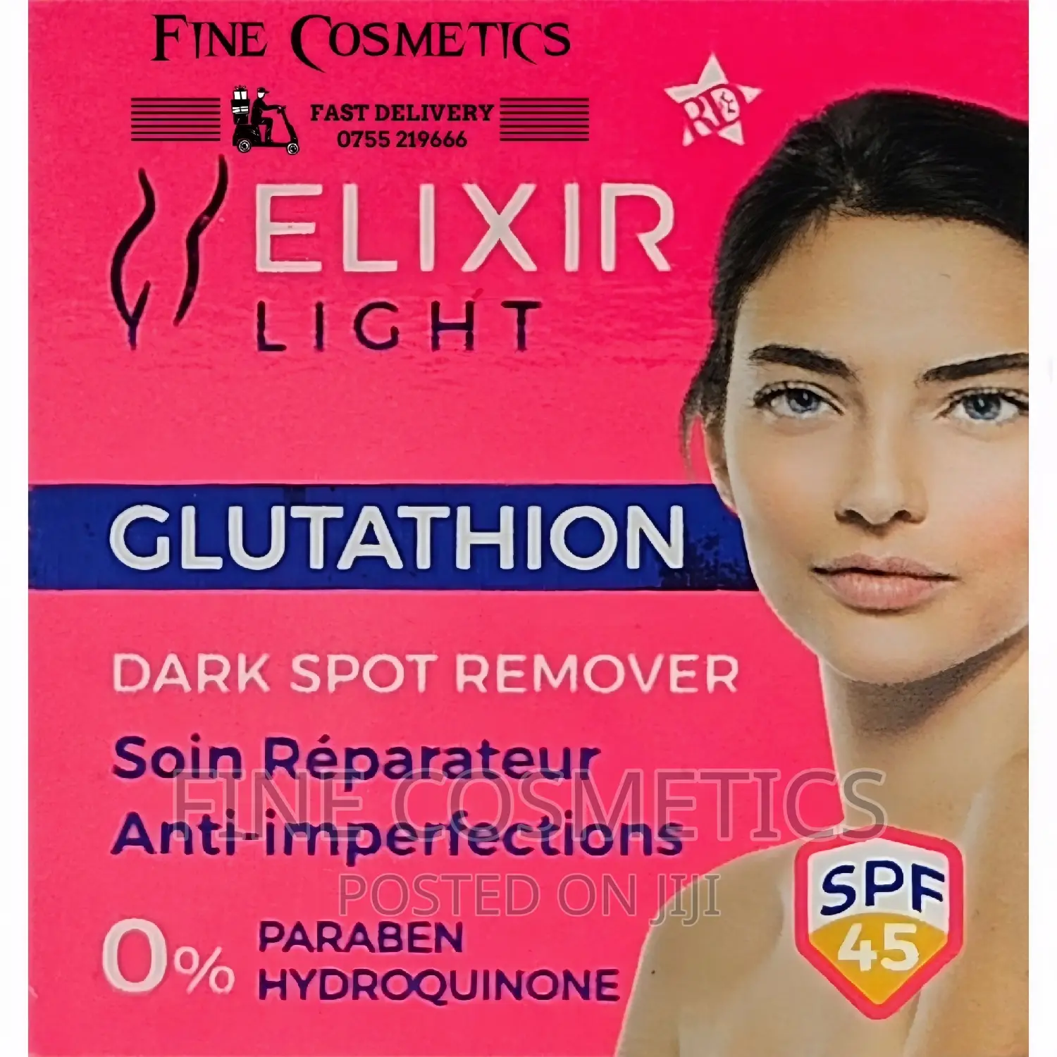 Elixir Light Dark Spots Remover Glutathione Lightening Cream
