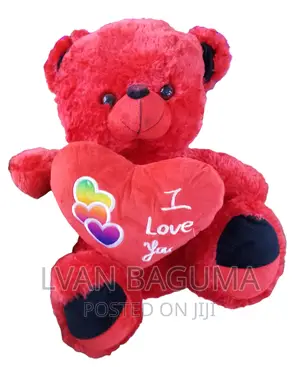 Red "I Love You" Teddy Bear - Medium Size