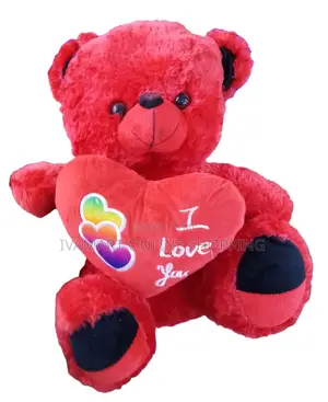 Red "I Love You" Teddy Bear - Medium Size