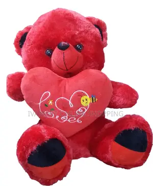 Red "I Love You" Teddy Bear - Medium Size