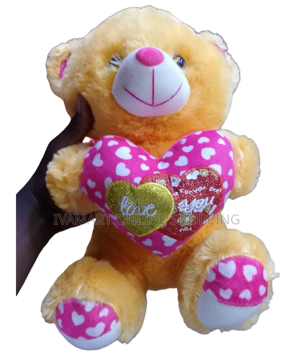 Love You" Teddy Bears - Small-Medium Size, Different Colors