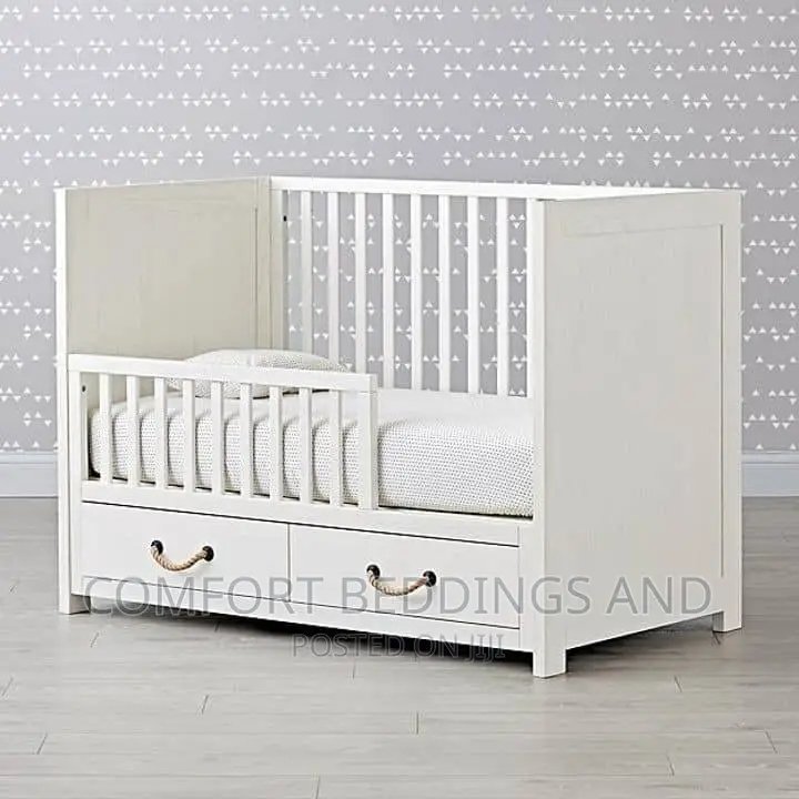 Wooden Baby Cot Bed / Baby Crib White