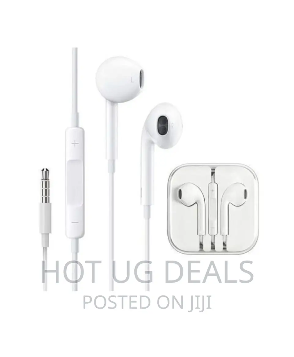 3.5mm Handsfree Wired Earphones Earbuds With Mic - White