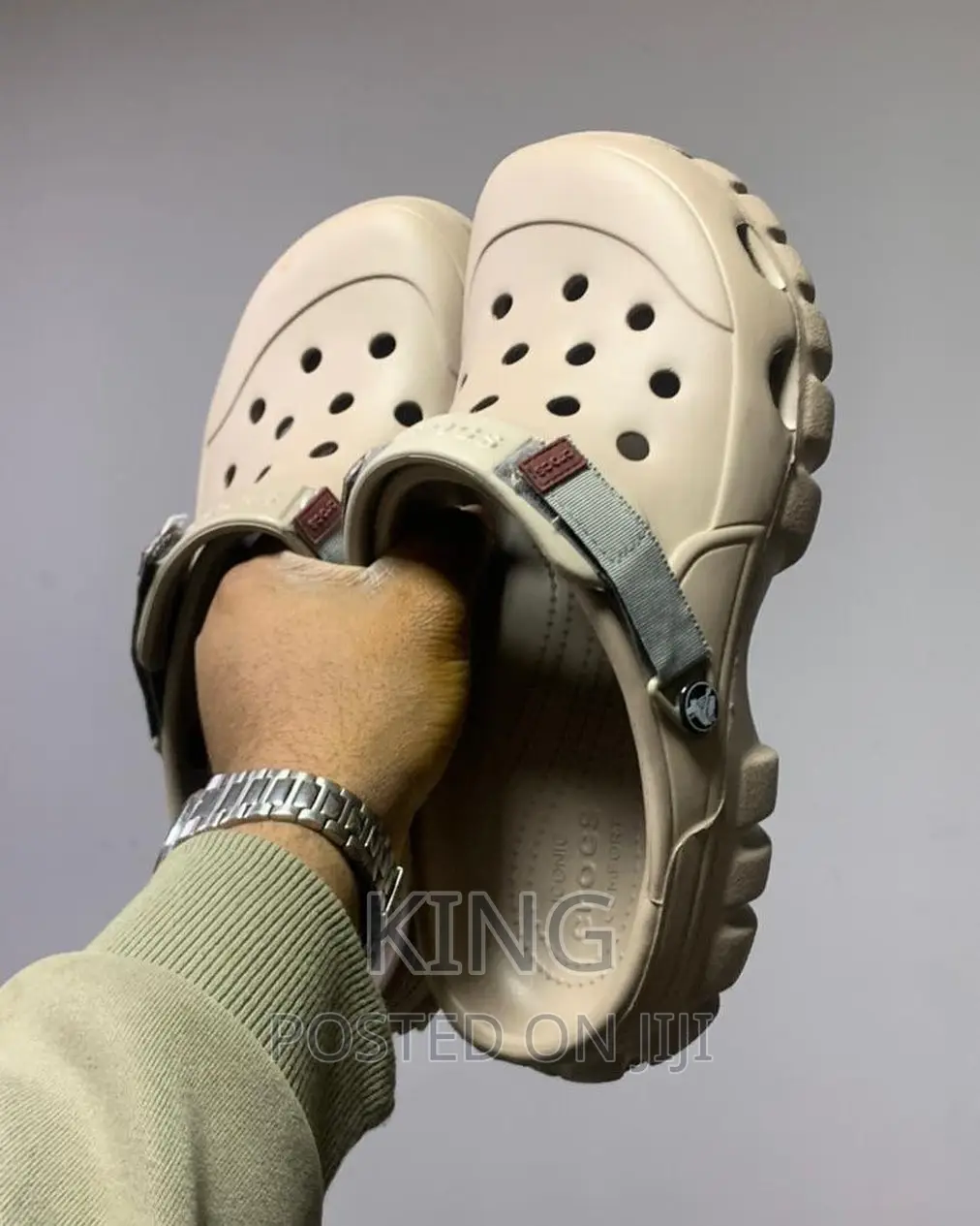 Leather New Crocs. Black and Brown