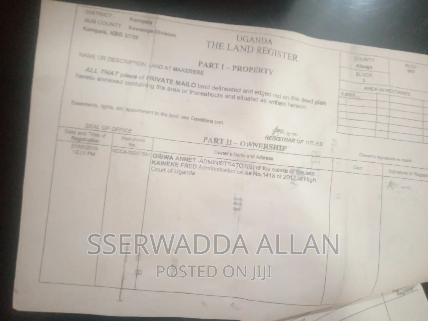 42 Decimals in Makerere Kikoni for Sale