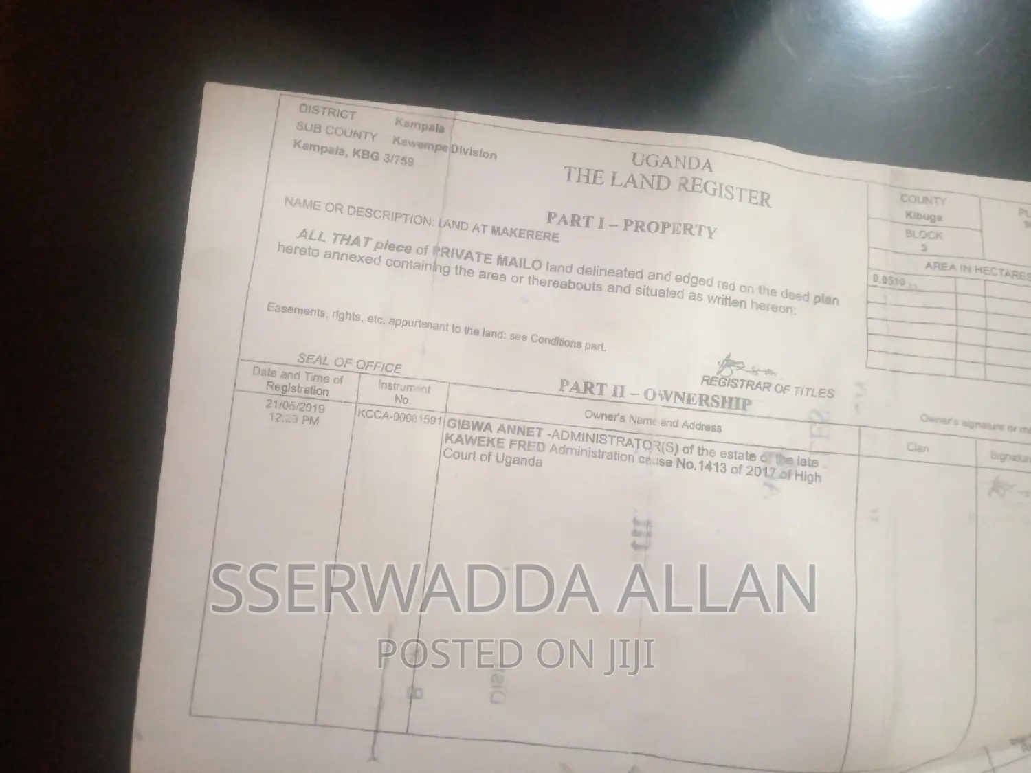 42 Decimals in Makerere Kikoni for Sale