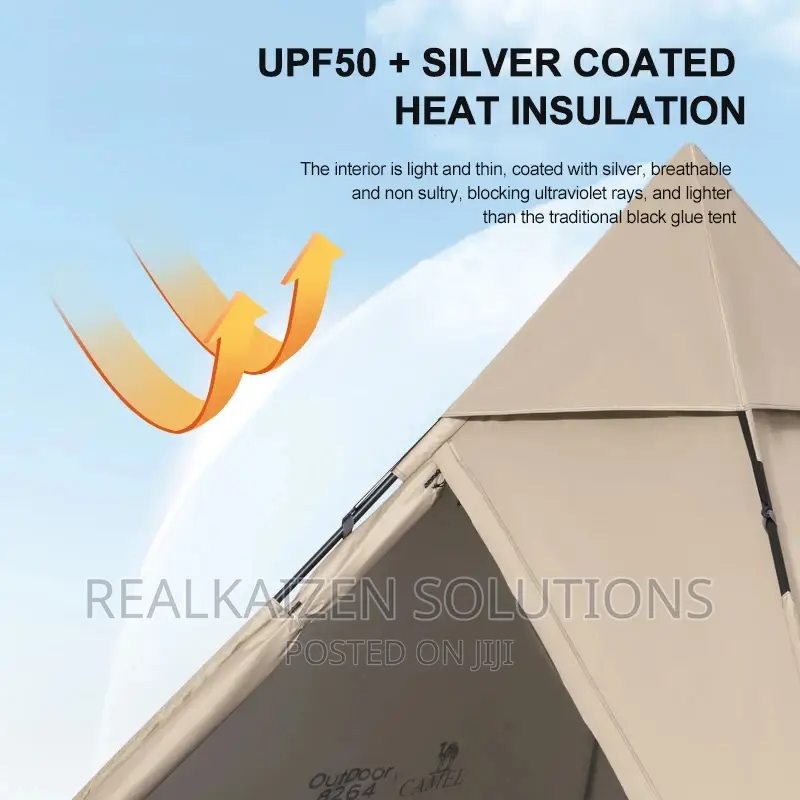 GOLDEN CAMEL 3-4 Person Portable Waterproof Silver Coat Tent