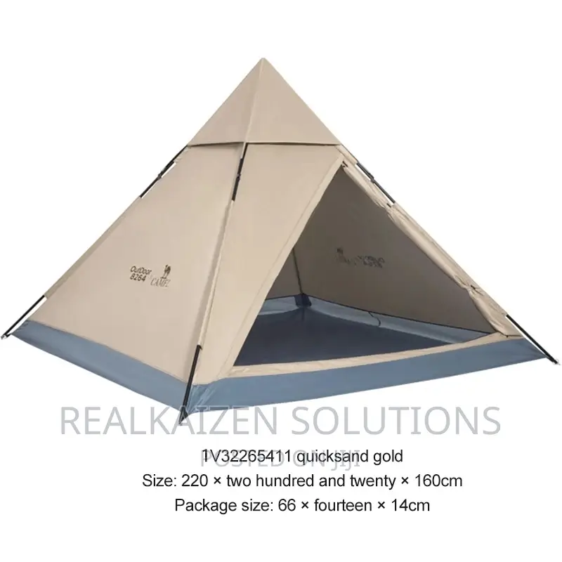 GOLDEN CAMEL 3-4 Person Portable Waterproof Silver Coat Tent
