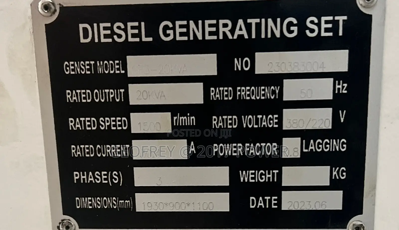 20kva Eurostar Uk Made Diesel Generator Four Cylinder