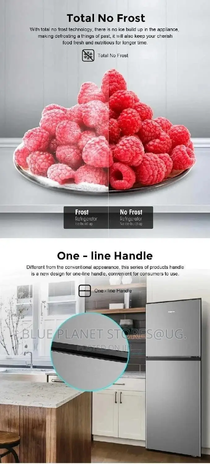 HISENSE 222L Double Door Fridges \\ Frost Free \\ RT222N4CGN