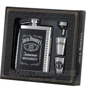 Jack Daniels Whiskey Hip Flask Set