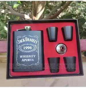 Jack Daniels Whiskey Hip Flask Set