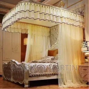 Two Stand Rail Mosquito Net – Cream Top Design May Vary