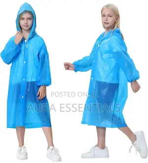 Transparent Kids Hooded Raincoat