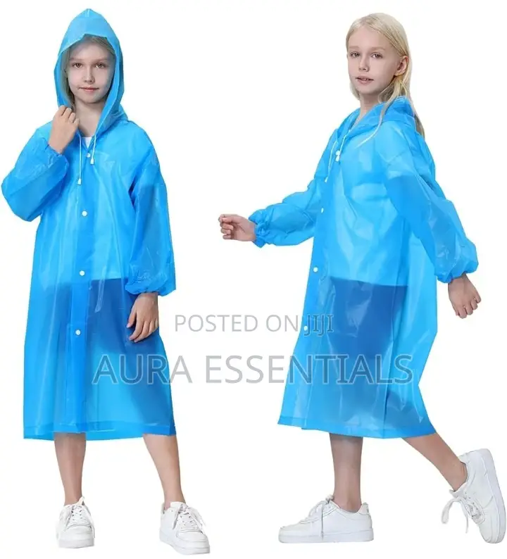 Transparent Kids Hooded Raincoat