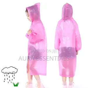 Transparent Kids Hooded Raincoat