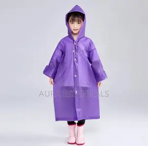 Transparent Kids Hooded Raincoat