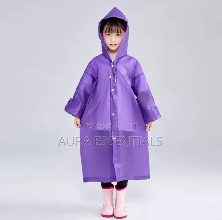 Transparent Kids Hooded Raincoat