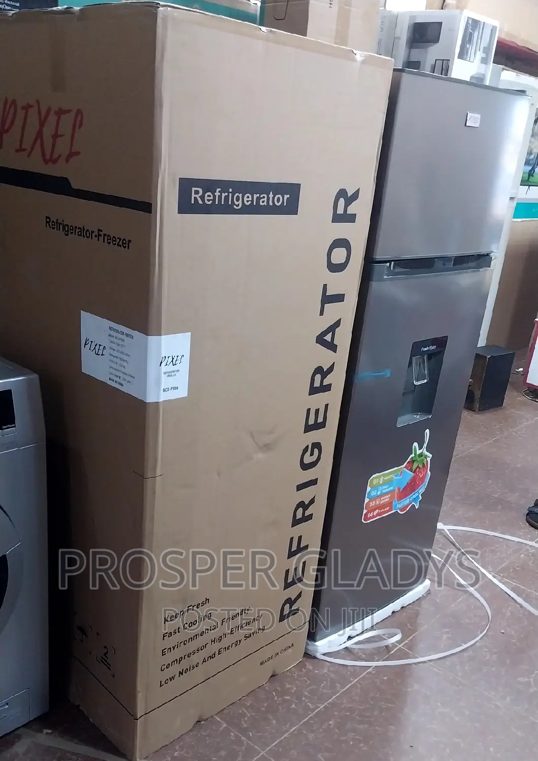 280 Litres Pixel Refrigerator Double Door With a Dispenser.