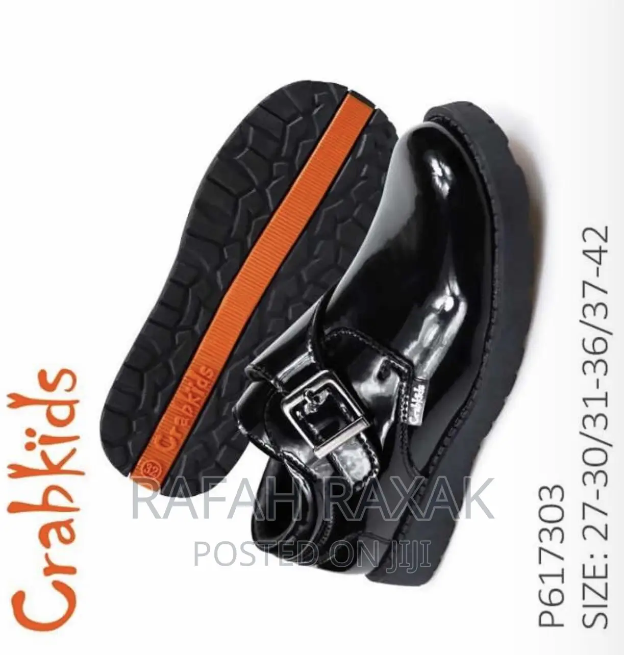 Original Crab Kids Non Polish Black Go Back to School Shoes