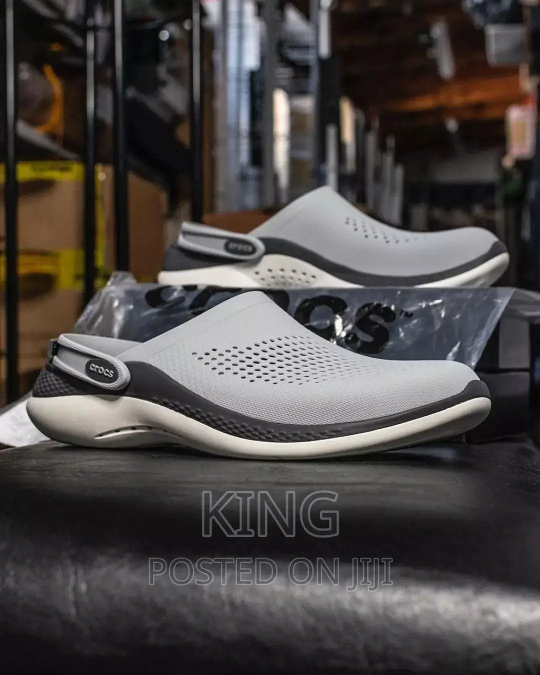 Literide Grey Crocs New