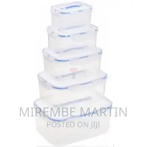 5 Piece Airtight Food Storage Containers Tins
