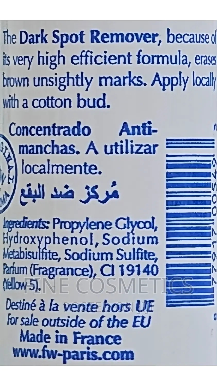 ORIGINAL Fair and White Anti-Taches Dark Spots Remover Spray