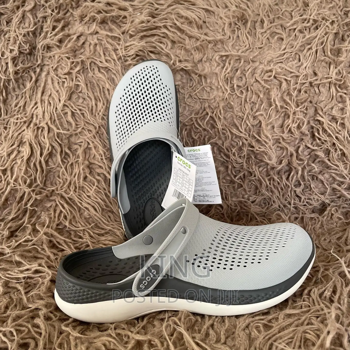 Grey New Crocs