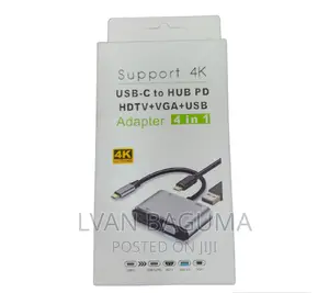 Type-C USB to Type C(PD) + HDTV + VGA + USB Adapter - 4 in 1