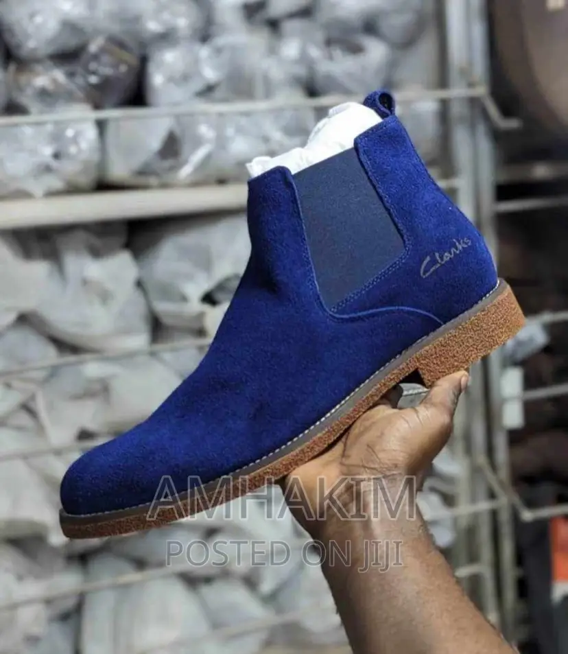Classic Clarks Suede Boots in Stock