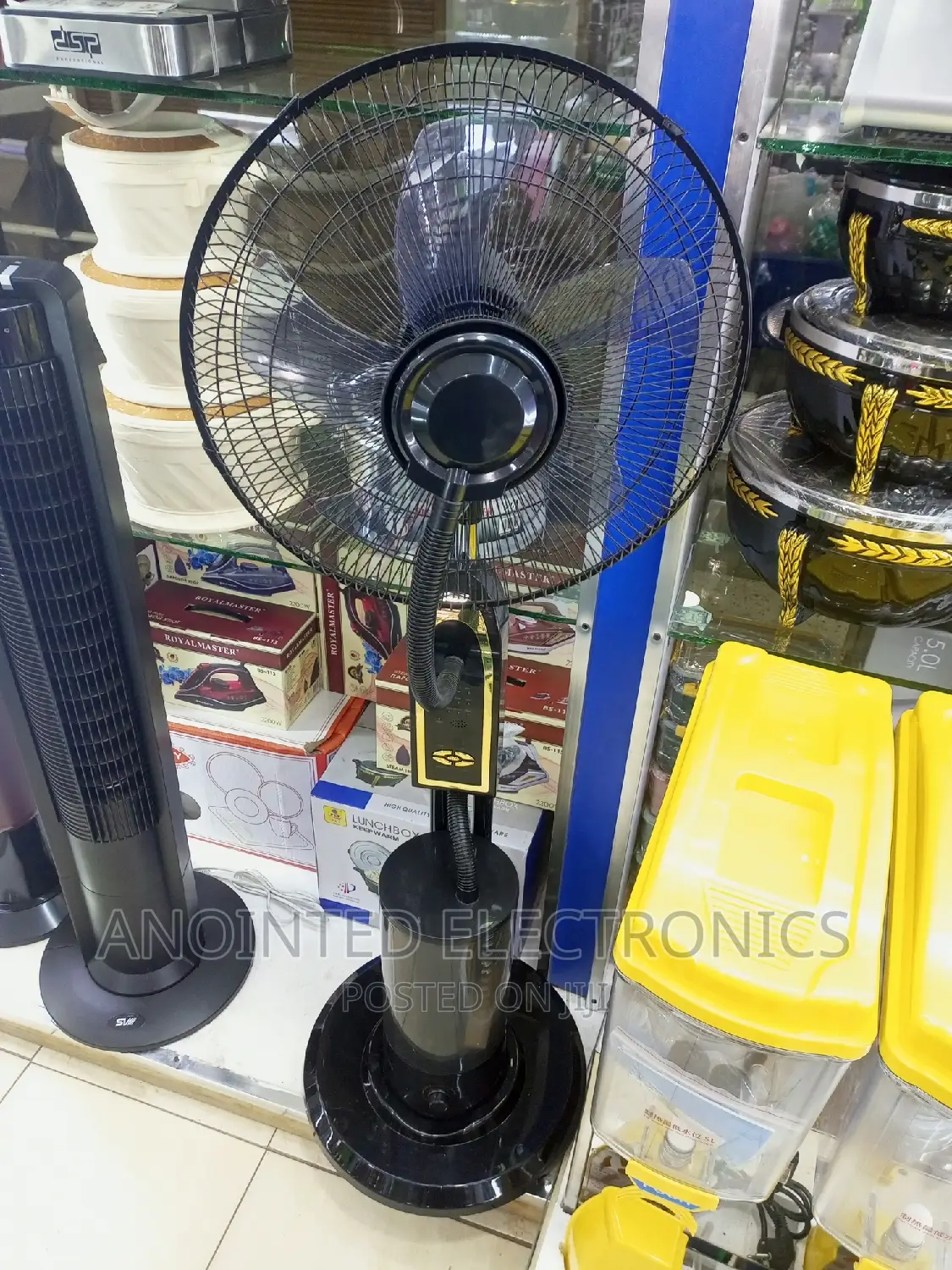 Mist Fans Black With a Remote