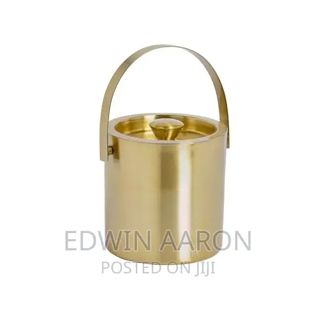 Stainless Steel Gold Ice Bucket