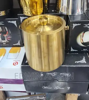 Stainless Steel Gold Ice Bucket