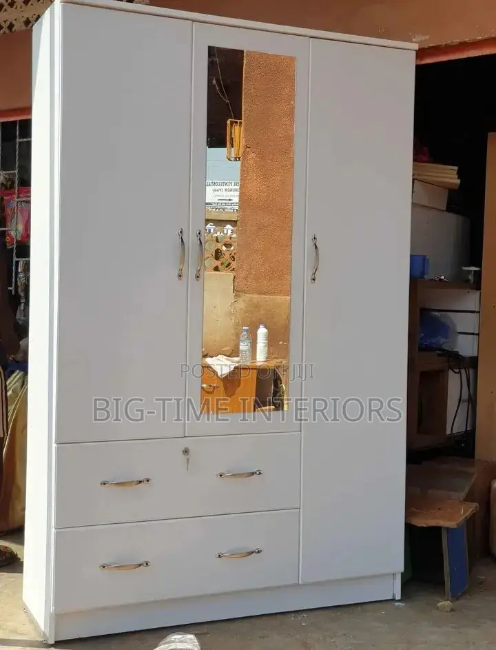 White Triple Door Wardrobe 4by6ft.
