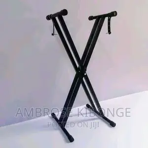 Solid Metallic Adjustable Double Bar Heavy Duty Piano Stand.