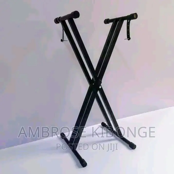 Solid Metallic Adjustable Double Bar Heavy Duty Piano Stand.