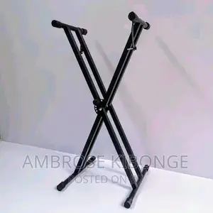 Solid Metallic Adjustable Double Bar Heavy Duty Piano Stand.