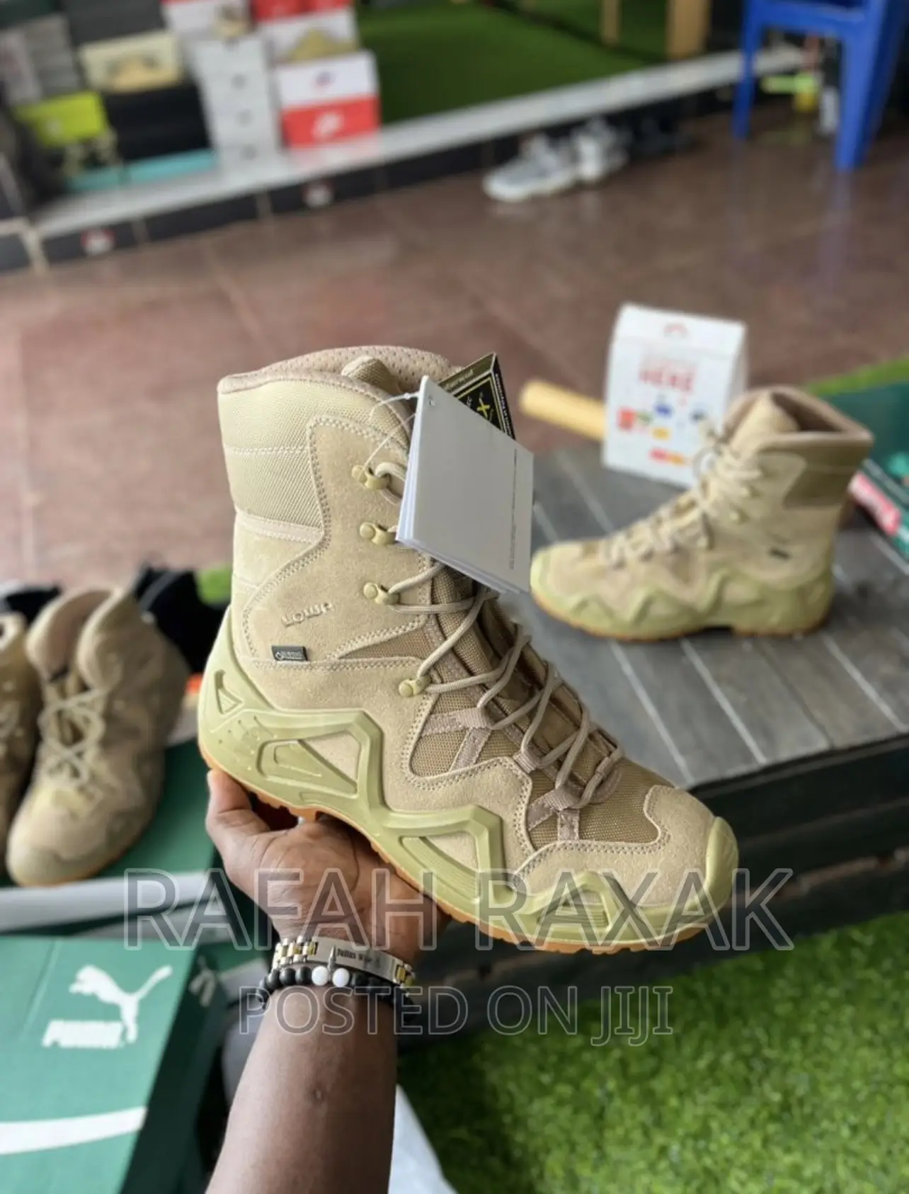 Original Khaki Lowa High Top Desert Jungle Boots