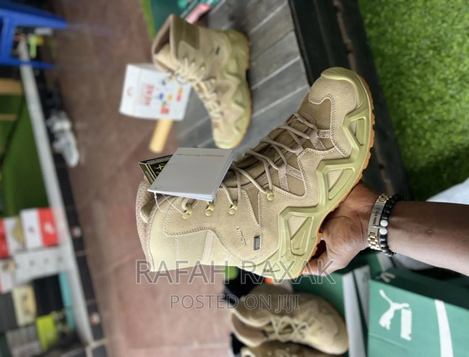 Original Khaki Lowa High Top Desert Jungle Boots