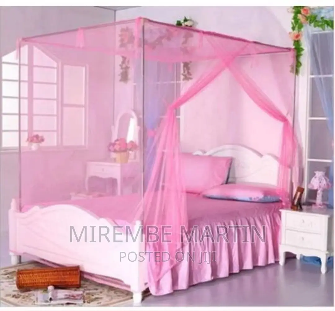 Steel Flat Topped Luxury Mosquito Net With Stands –