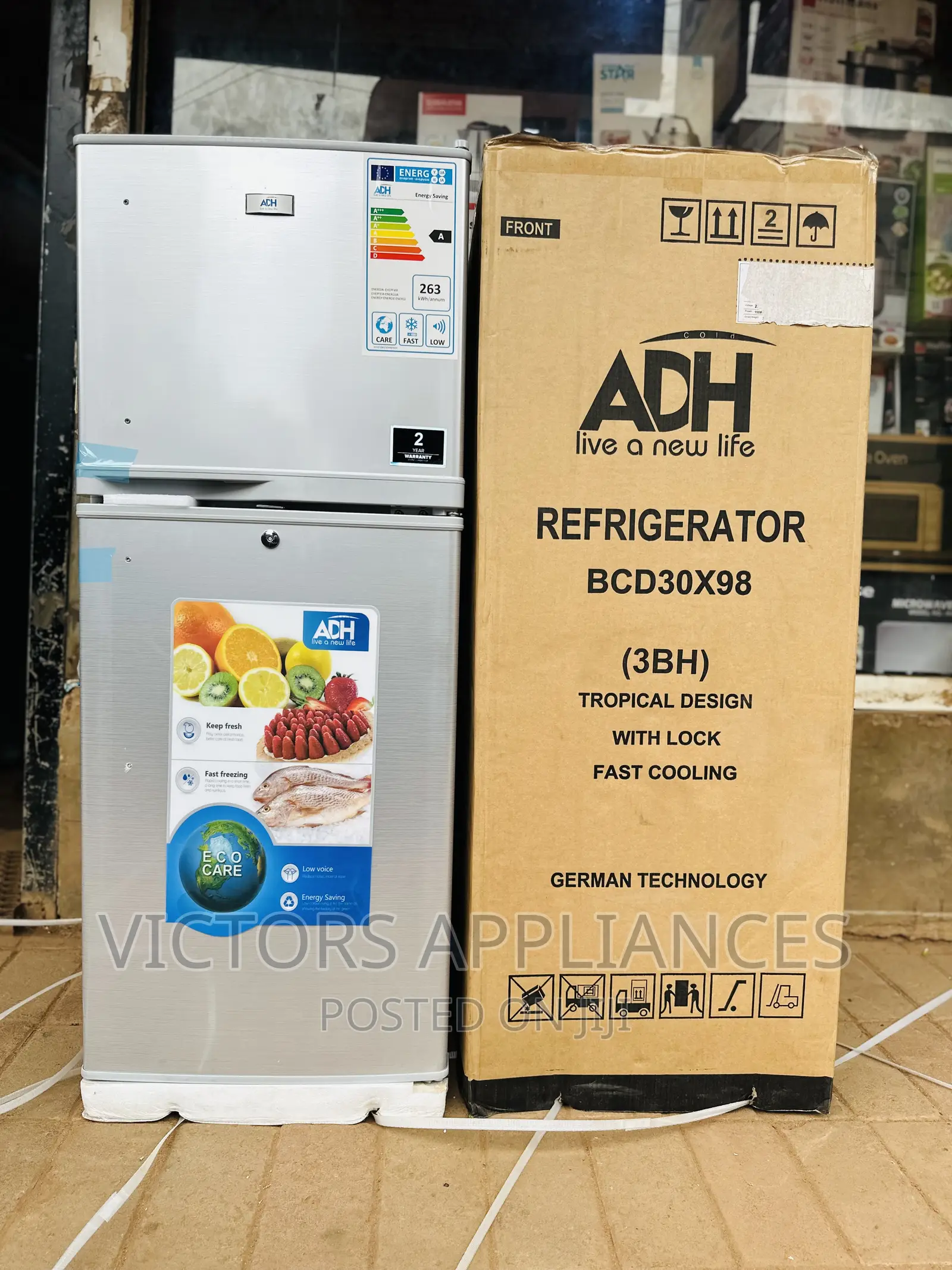 Brand New ADH 138L Double Door Refrigerator