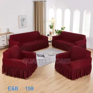 Turkish Sofa Covers 3:3:1:1 Maroon 8 Seaters