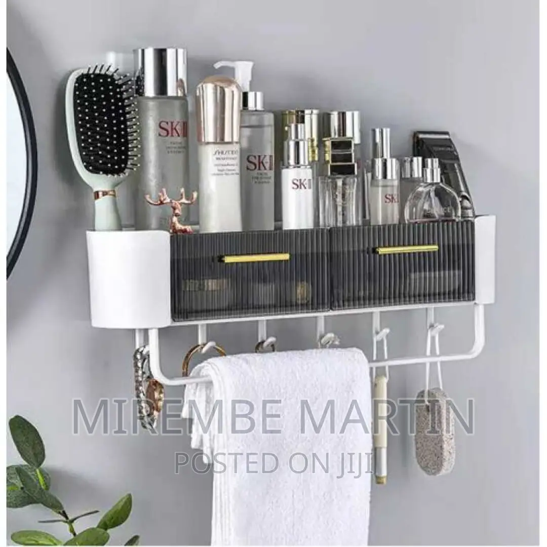 Shower Caddy, Self Adhesive Wall Mounted Shelf Bath Rack