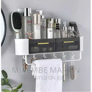 Shower Caddy, Self Adhesive Wall Mounted Shelf Bath Rack