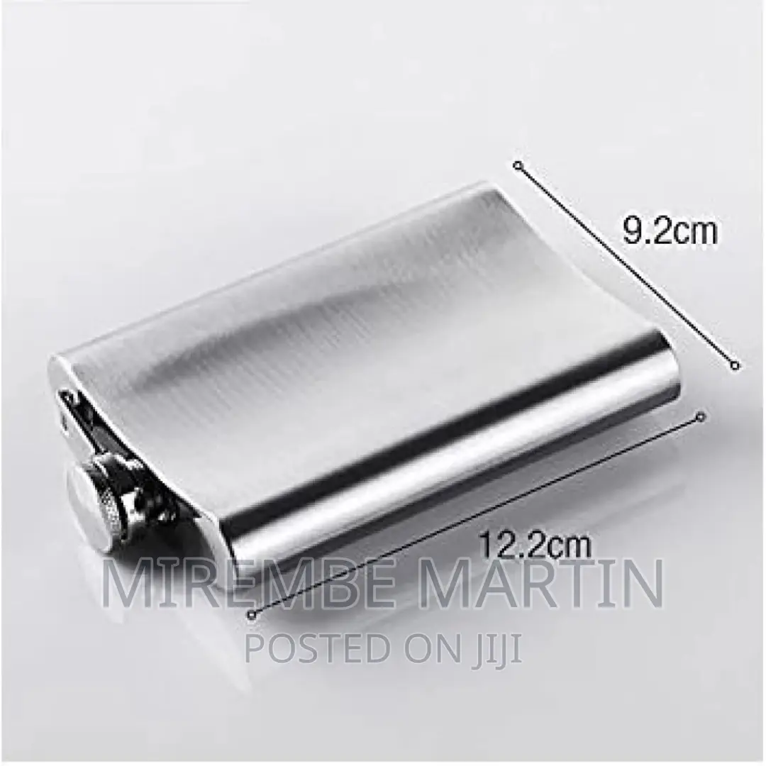 24oz Stainless Steel Hip Flask Bottle -silver