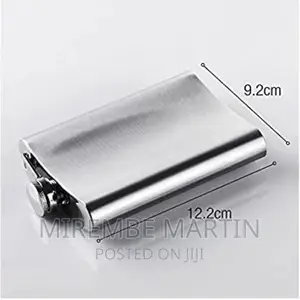 24oz Stainless Steel Hip Flask Bottle -silver